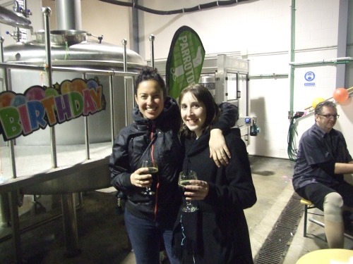 Matilda Bay's Chloe Lovatt and I at ParrotDog Brewery during their birthday bash